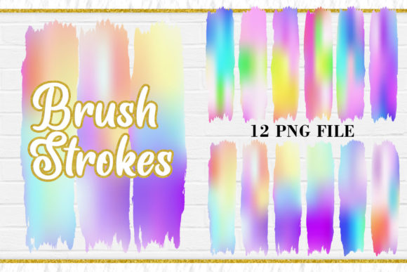 Brush Strokes Clipart Rainbow Color: Elevating Digital Design with Vibrant Texture