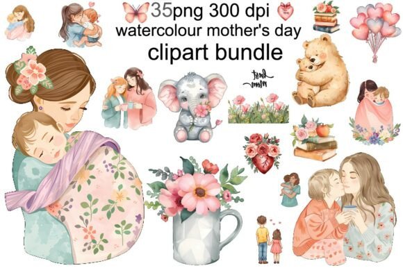 Celebrating Motherhood with Soft Watercolor Art: A Guide to the Ultimate Clipart Bundle