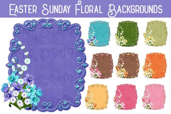 Easter Sunday Floral Background Tags: Elevating Digital and Print Crafts with High-Resolution Design