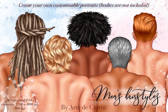 Elevate Designs with Men's Hair Clipart