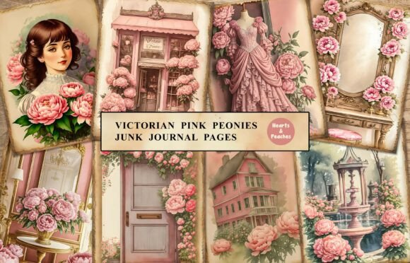 Embracing the Romance of Victorian Pink Peonies in Your Junk Journaling Projects