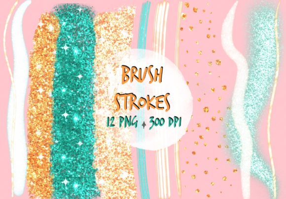 Evaluating Green Gold Glitter Brush Stroke Cliparts for Professional Design Workflows