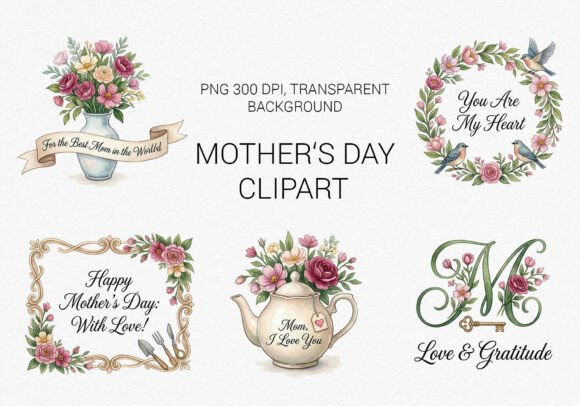 Floral Mothers Day PNG Clipart: A Guide to High-Quality Vintage Designs for Creators