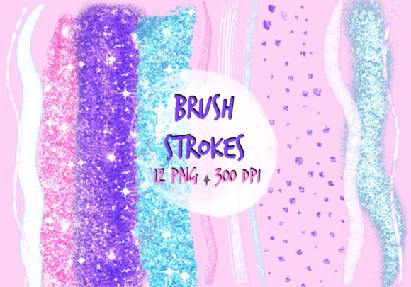 Integrating Pink Glitter Brush Strokes Clip Art into Your Creative Workflow