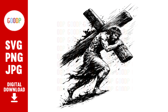 Jesus Carrying the Cross Sketch SVG: A Guide for Faith-Based Design