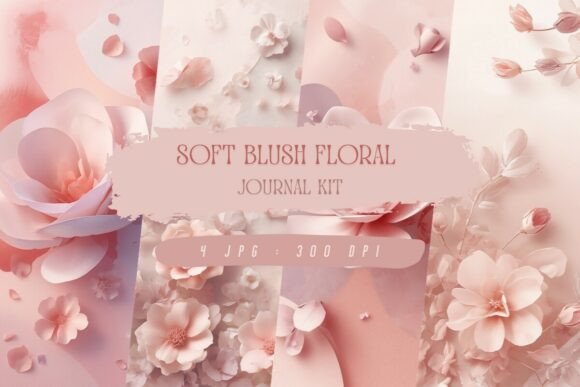 Soft Blush Floral Journal Kit, Wallpaper: Elevating Your Digital and Paper Crafts