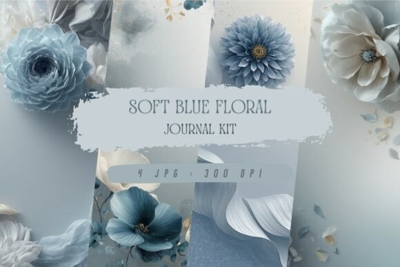 Transforming Digital Art into Tangible Memories with the Soft Blue Floral Journal Kit
