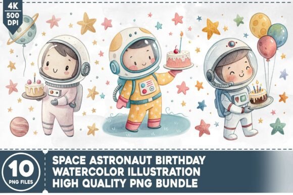 Unlocking Creative Potential: A Guide to the Space Astronaut Birthday PNG Bundle