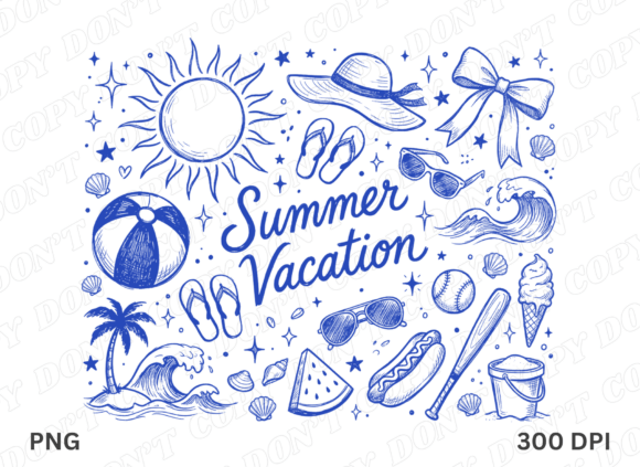 Unlocking Creative Potential with Summer Vacation PNG and Summer Doodles Png Assets